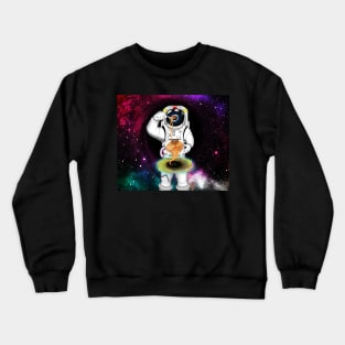 Astronaut with Spaghetti and Black HOles Crewneck Sweatshirt